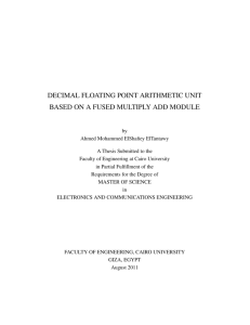 Decimal Floating-Point Arithmetic Unit Based on a Fused Multiply