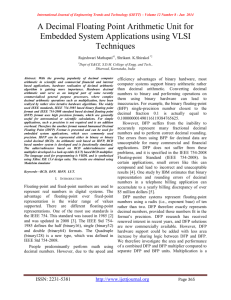 A Decimal Floating Point Arithmetic Unit for Embedded System