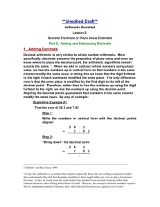 Lesson 5 Decimals Part 2