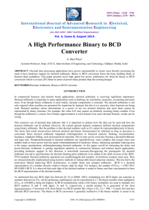 A High Performance Binary to BCD Converter
