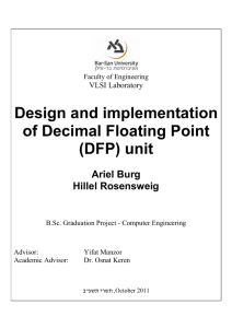 Design and implementation of Decimal Floating Point (DFP) unit