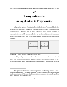 27 Binary Arithmetic: An Application to Programming