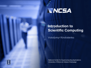 Lecture 28 - National Center for Supercomputing Applications