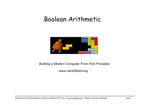 lecture 02 Boolean arithmetic