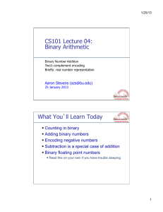 Binary Number Arithmetic