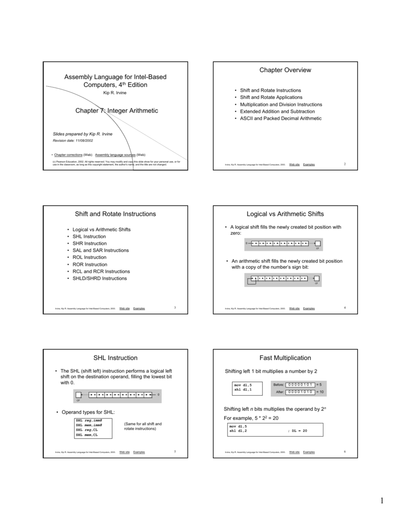 Assembly Language for Intel-Based Computers (4th Edition)