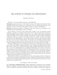 The Anatomy of Integers and Permutations