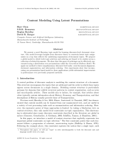 Content Modeling Using Latent Permutations