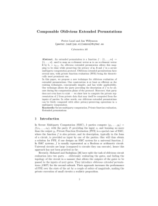 Composable Oblivious Extended Permutations