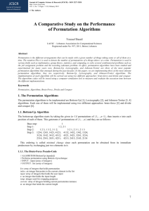 A Comparative Study on the Performance of Permutation