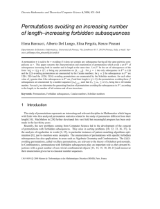 Permutations avoiding an increasing number of length–increasing