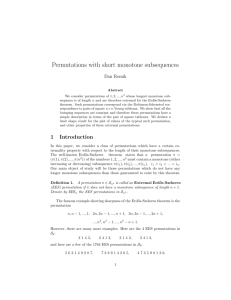 Permutations with short monotone subsequences