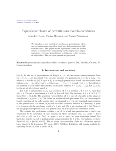 Equivalence classes of permutations modulo - Jean