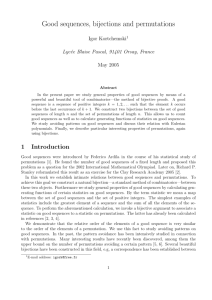 Good sequences, bijections and permutations - Rose