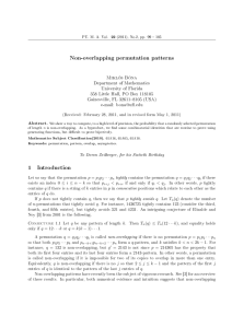 Non-overlapping permutation patterns 1 Introduction