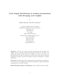 Cycle length distributions in random permutations with diverging