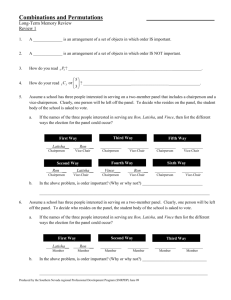 Combinations and Permutations