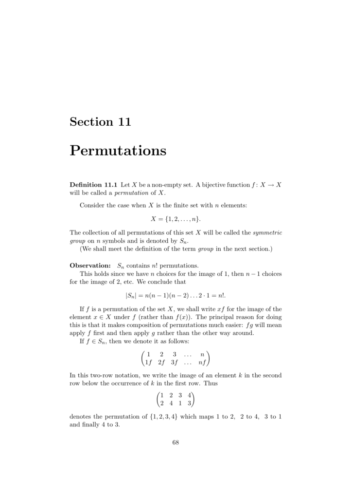 Permutations