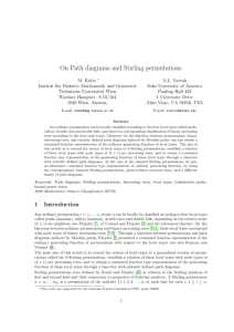 On Path diagrams and Stirling permutations