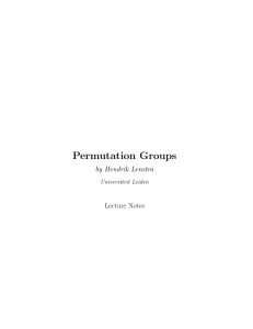 Permutation Groups - Universiteit Leiden