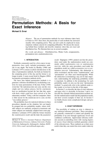 Permutation Methods: A Basis for Exact Inference