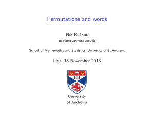 Permutations and words - University of St Andrews