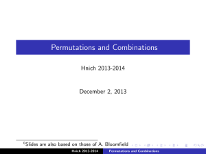 Permutations and Combinations