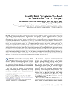 Quantile-Based Permutation Thresholds for Quantitative Trait Loci