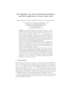 On minimum cost local permutation problems and their application