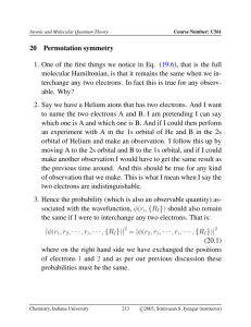 Permutation symmetry, Slater determinants and
