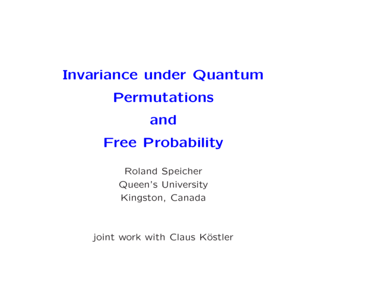 invariant quantum phenomena definition