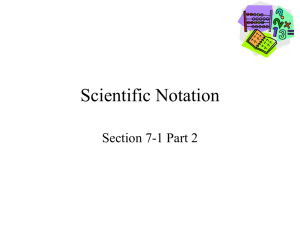 Scientific Notation