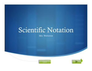 Scientific Notation PowerPoint