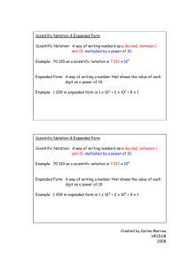 ccc - Scientific Notation & Expanded Form
