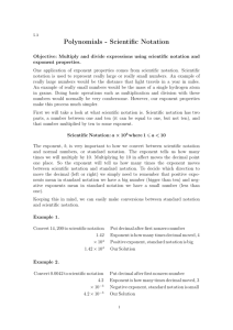 Polynomials - Scientific Notation