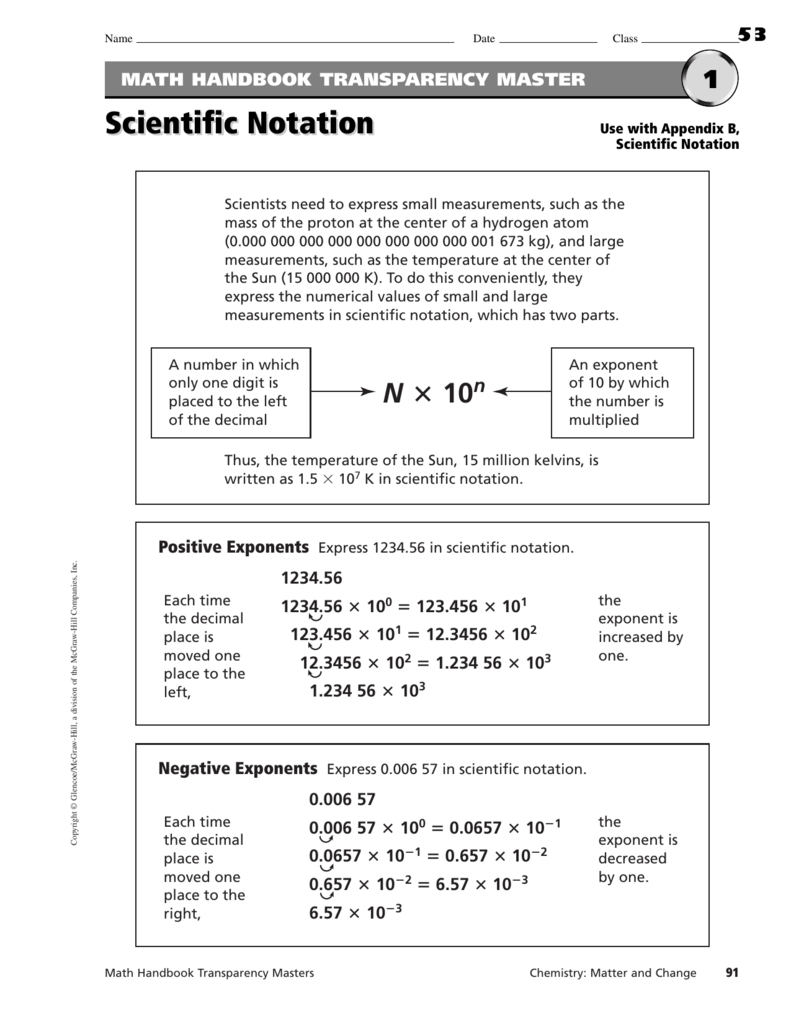 Addition And Subtraction With Scientific Notation Worksheet