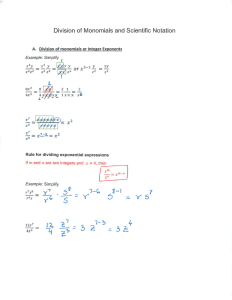 Integer Exponents and Scientific Notation