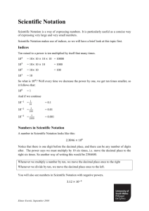 Scientific Notation