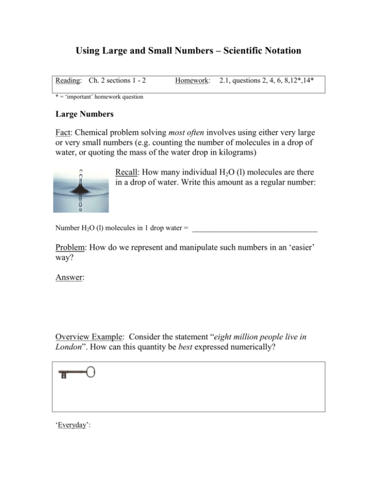 Using Big And Small Numbers Scientific Notation