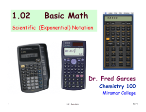 Exponential and Scientific Notation