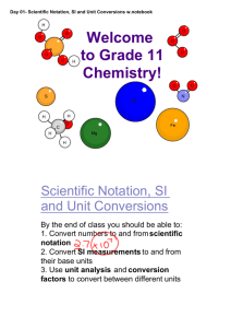 Day 01- Scientific Notation, SI and Unit Conversions w.notebook