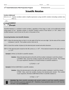 Scientific Notation