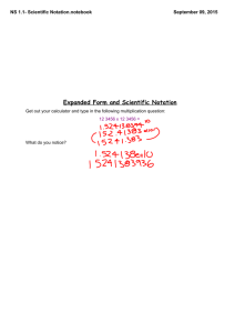 NS 1.1- Scientific Notation.notebook