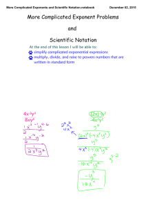 More Complicated Exponents and Scientific Notation.notebook