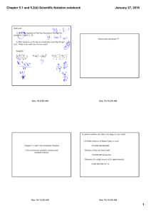 5.2 Scientific Notation Part 1