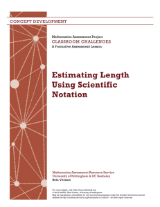 Estimating length Using Scientific Notation