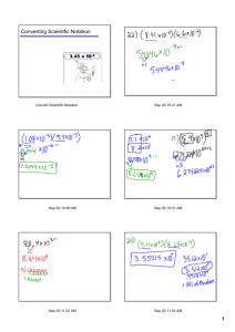 Converting Scientific Notation