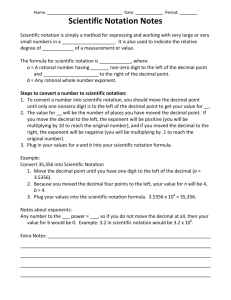 Scientific Notation Notes