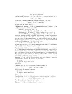 Notes on the Natural Numbers