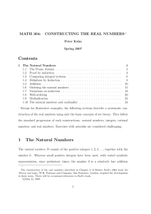 Contents 1 The Natural Numbers